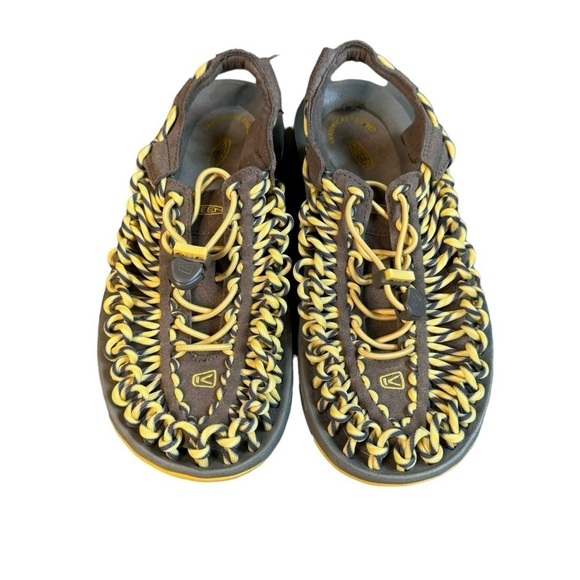Keen Uneek Hiking Sandals Shoes Womens (Waterproof) US 7 Yellow and Gray - Picture 5 of 8